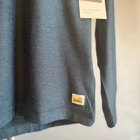 NWT • VUORI • Men’s Strato Tech Performance Hoodie • Navy Heather • Size Large - Picture 5 of 12